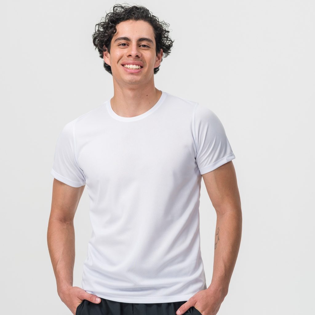 Playera Deportiva Triatlon Unisex - Blanca