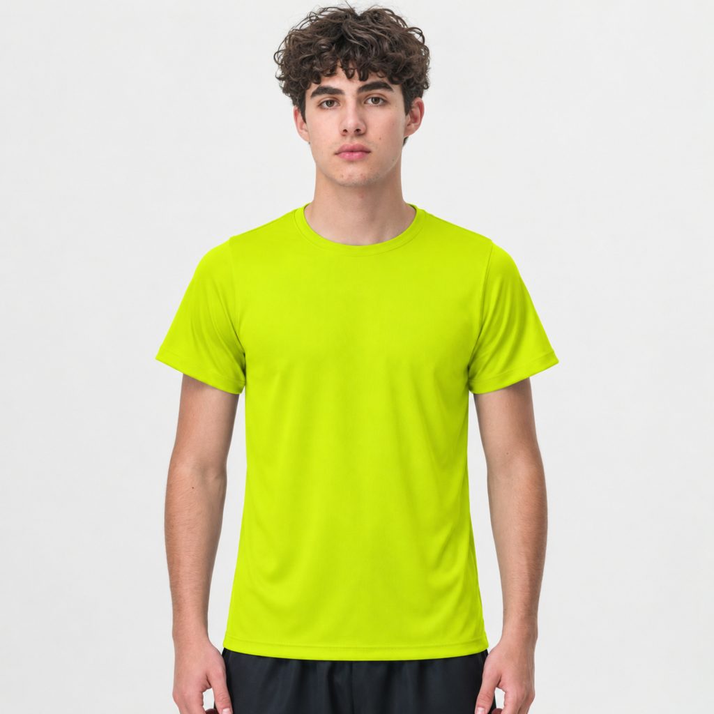 Playera Deportiva DryTech Caballero - Amarillo Neón