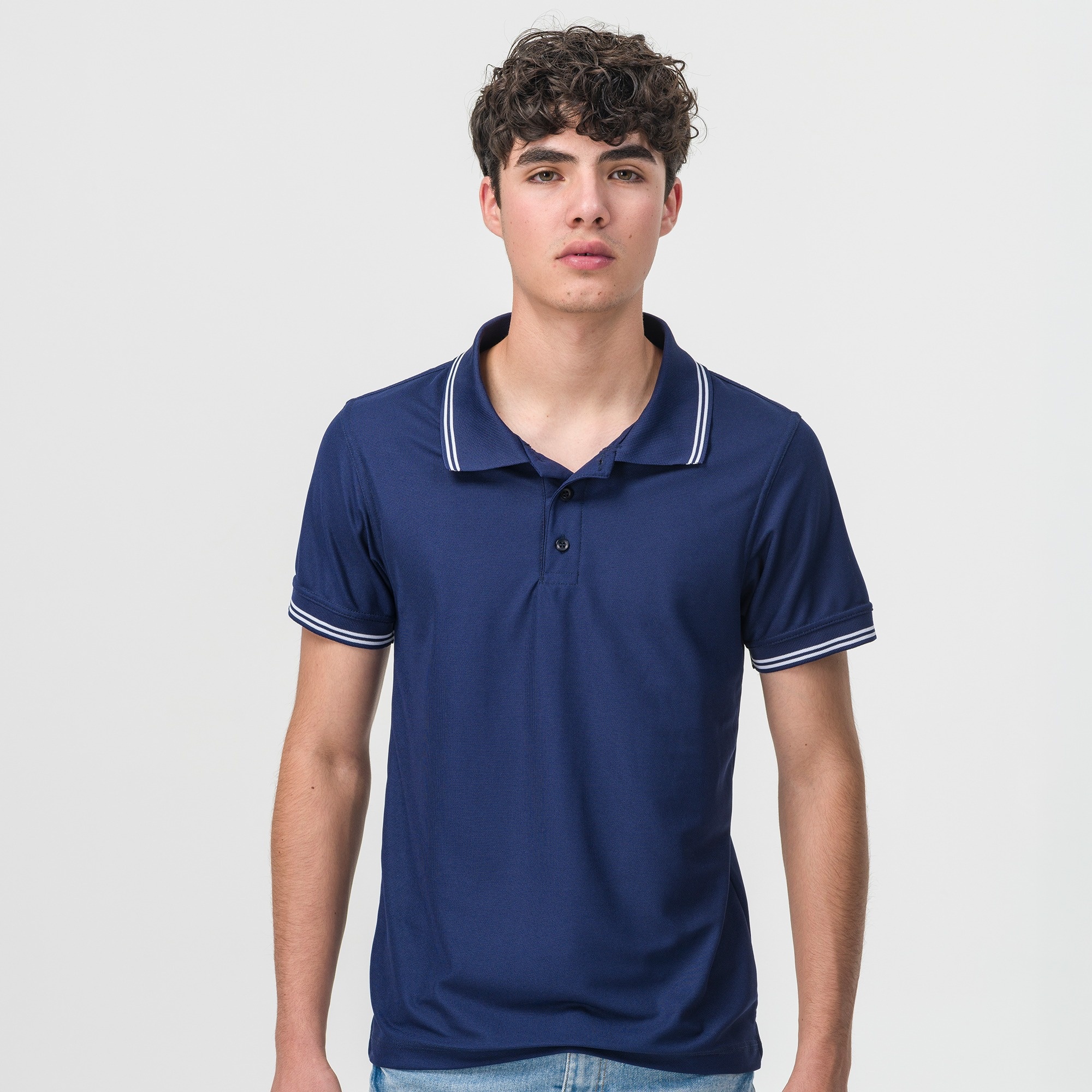 6061 Playera Tipo Polo Vivos Unisex 100% Poliéster Dry Tech