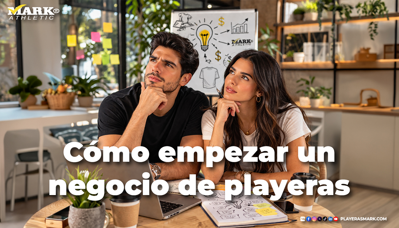 Pareja mexicana pensando cómo empezar un negocio de playeras en México con ideas de emprendimiento y personalización textil