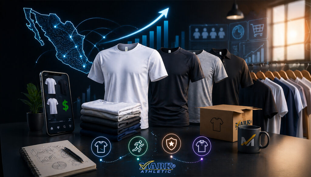 playeras que más se venden en México 2026 negocio de ropa estampado sublimación polos tendencias Playeras Mark