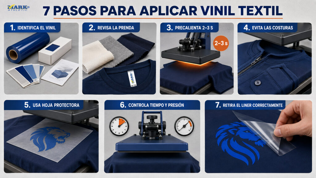 Siete pasos para aplicar vinil textil correctamente con plancha térmica