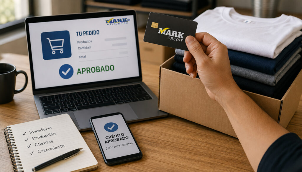 Mark Credit, crédito para comprar playeras al mayoreo y surtir tu negocio